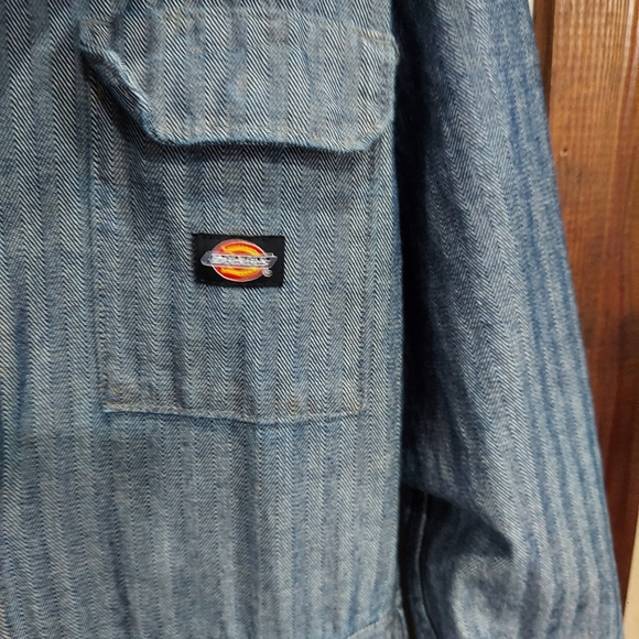 Dickies Fisher Stripe Cotton Coveralls Workwear Utility - Picture 8 of 15